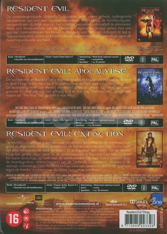 Resident Evil 1-3 (3 DVD)