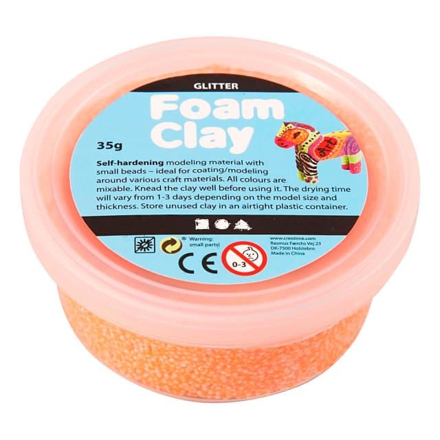 Foam Clay Creotime Glitter: Oranje 35 Gram
