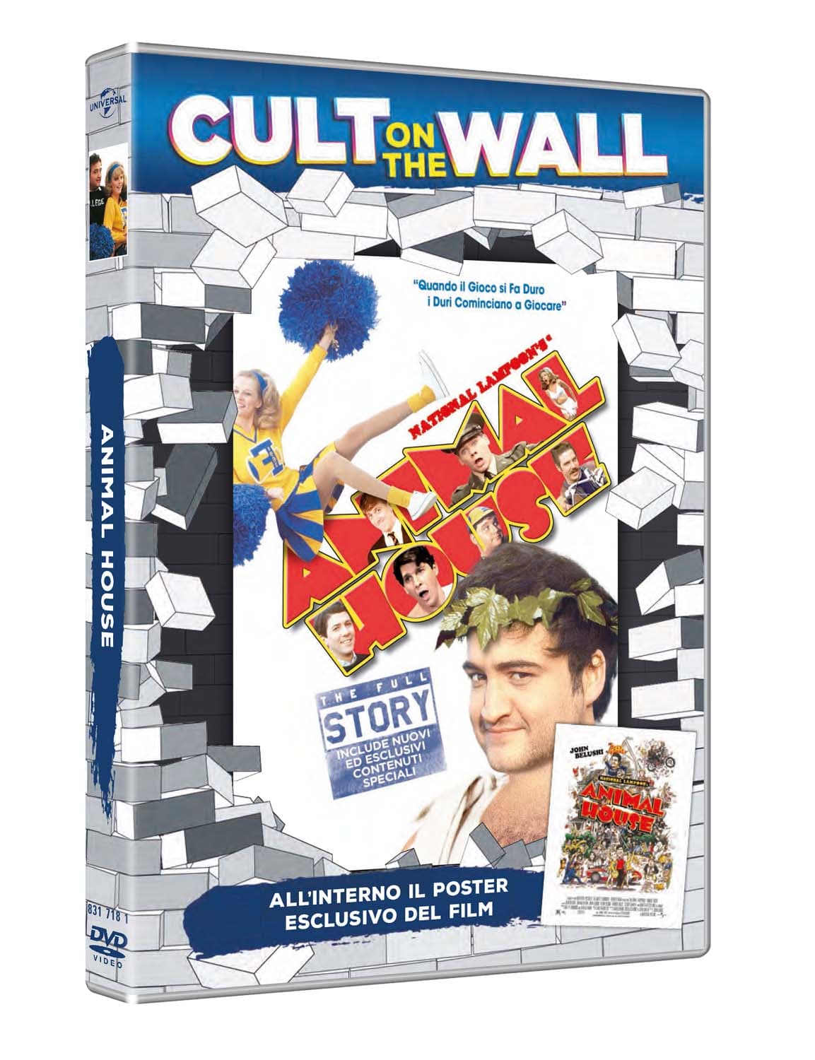 Allen,bacon,belushi,bloom,hulce,matheson,sutherland D.,vernon,danova,bernstein - Animal House (cult On The Wall) (dvd+poster)