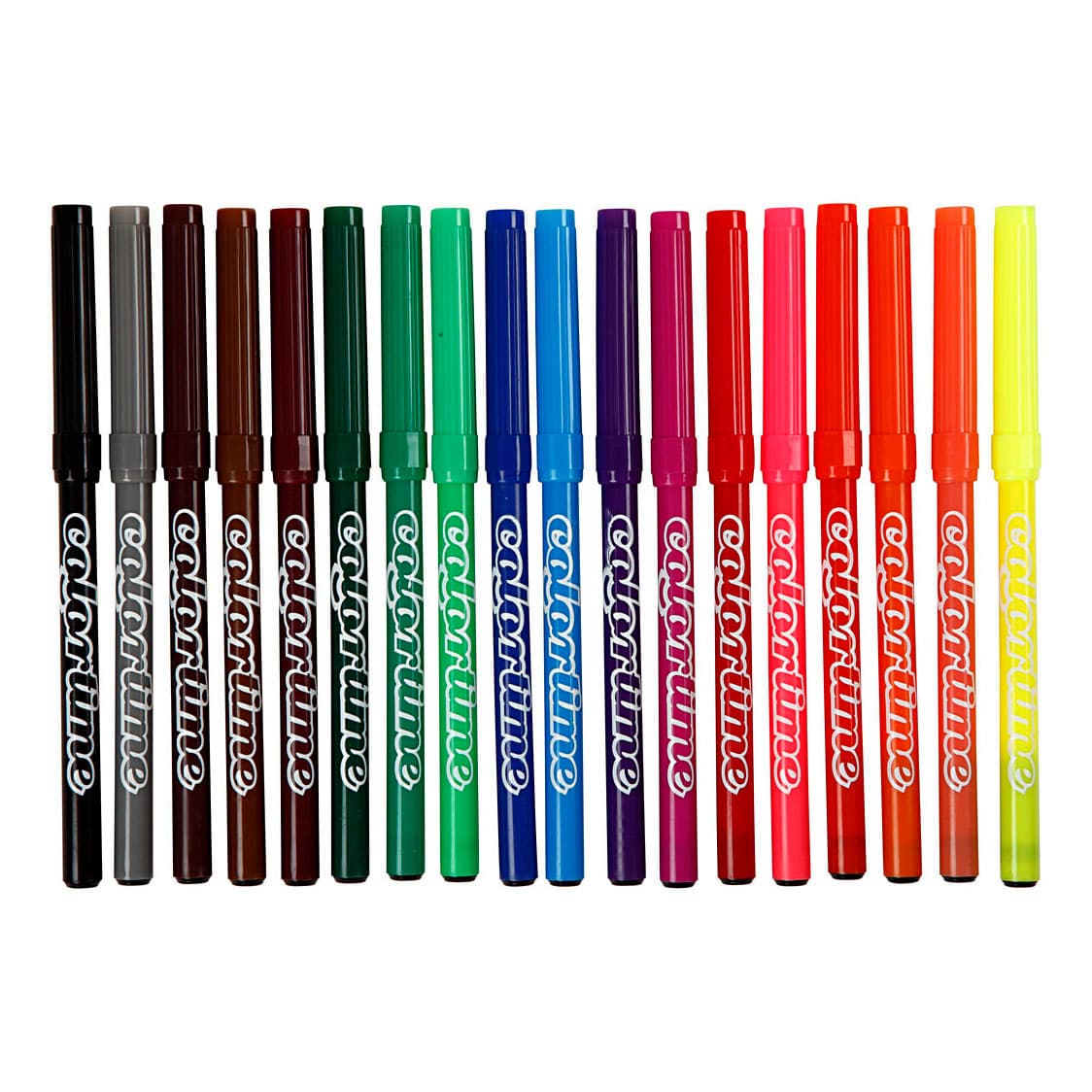 Colortime Filzstifte - Sortiment, Strichst?rke: 2 Mm, 18 Stck., Sortierte Farben