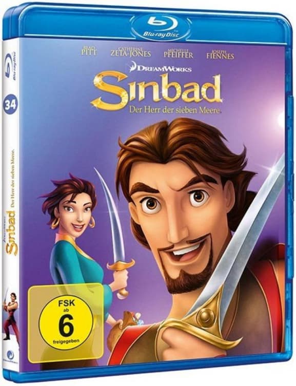 Brad Pitt,catherine Zeta-jones,michelle... - Sinbad-der Herr Der Sieben Meere
