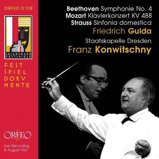 Friedrich Gulda, Staatskapelle Dresden, Franz Konwitschny - Beethoven: Symphony No.4 | Mozart: Klavierkonzert Kv488 | Strauss: Symphony Domestica (2 CD)