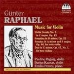 Pauline Reguig, Darius Kaunas & Emilio Peroni - Günter Raphael: Music For violin (CD)