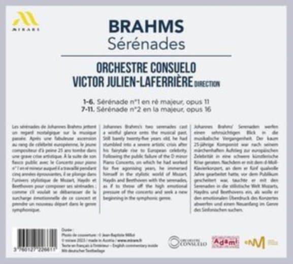 Orchestre Consuelo, Victor Julien-Laferrière - Brahms: Sérénades (CD)