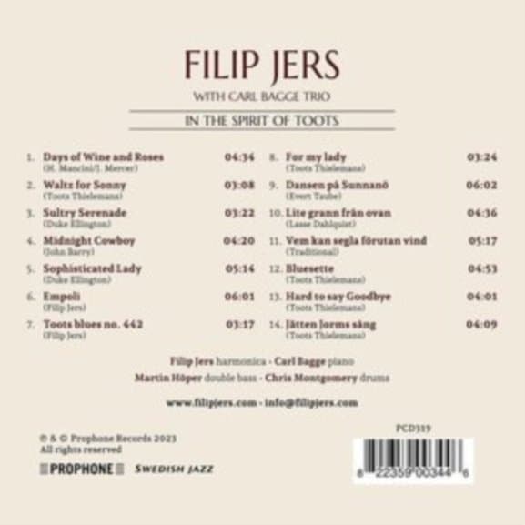 Filip Jers & Carl Bagge Trio - In Spirit Of Toots (CD)