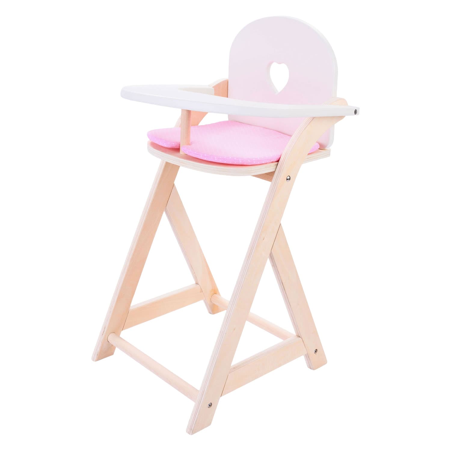 Poppenstoel Roze/Wit