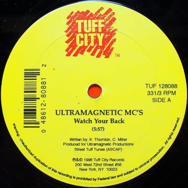 Ultramagnetic MC's - Watch Your Back (12" Single)