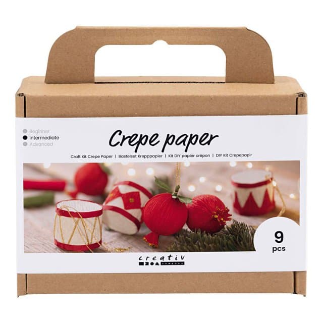 Diy Kit - Christmas Baubles - Crepe Paper (977585)
