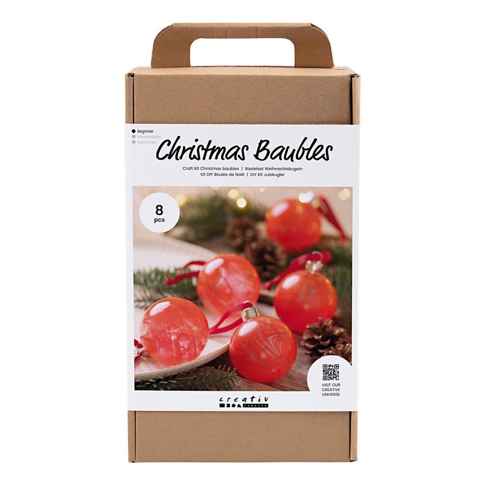Diy Kit - Christmas Baubles - Marbling (977588)