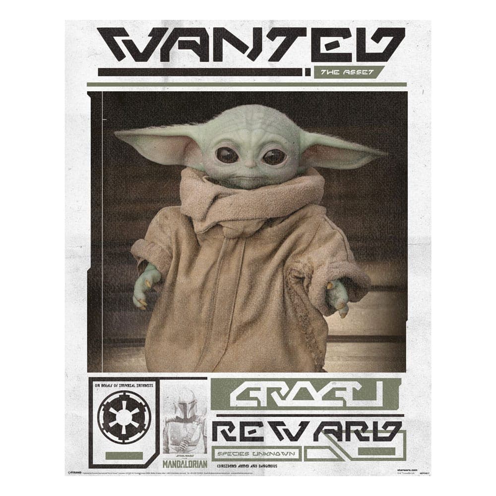 Star Wars: The Mandalorian Poster Set Grogu Wanted