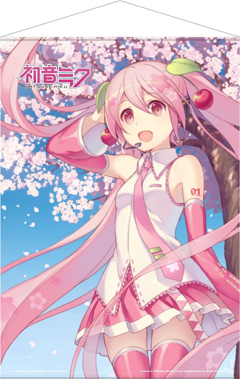 Hatsune Miku Wandrolle Cherry Blossom 50 X 70 Cm
