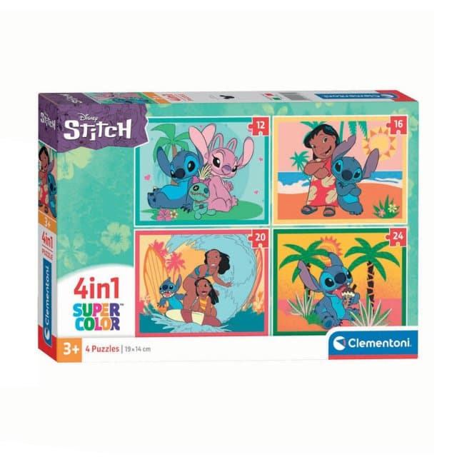 Clementoni Super Color Legpuzzel 4in1 Stitch