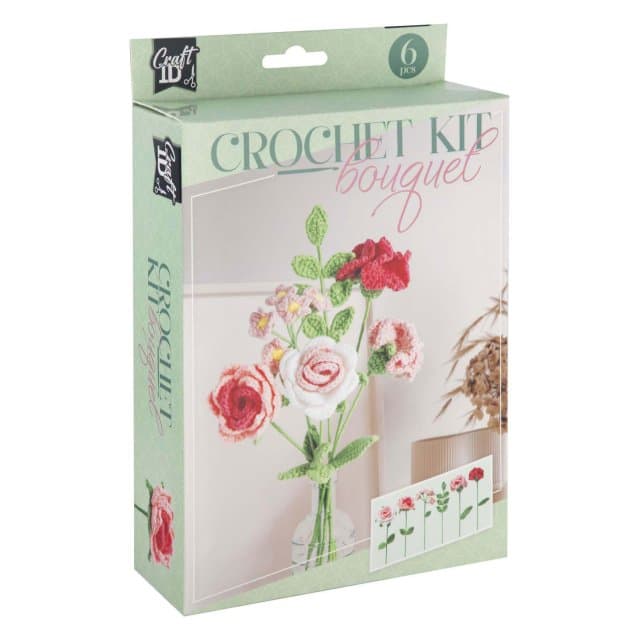 Haakpakket Bloemen Boeket 6 Rozen