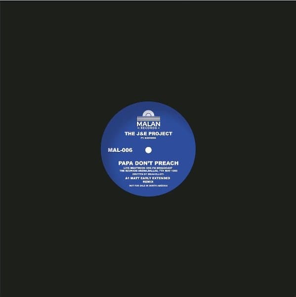 J & E Project Featuring Madonna - Papa Don't Preach (12"Single) (Coloured Vinyl)