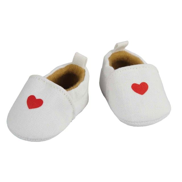 Poppenpantoffel met Hart, 30-34 cm