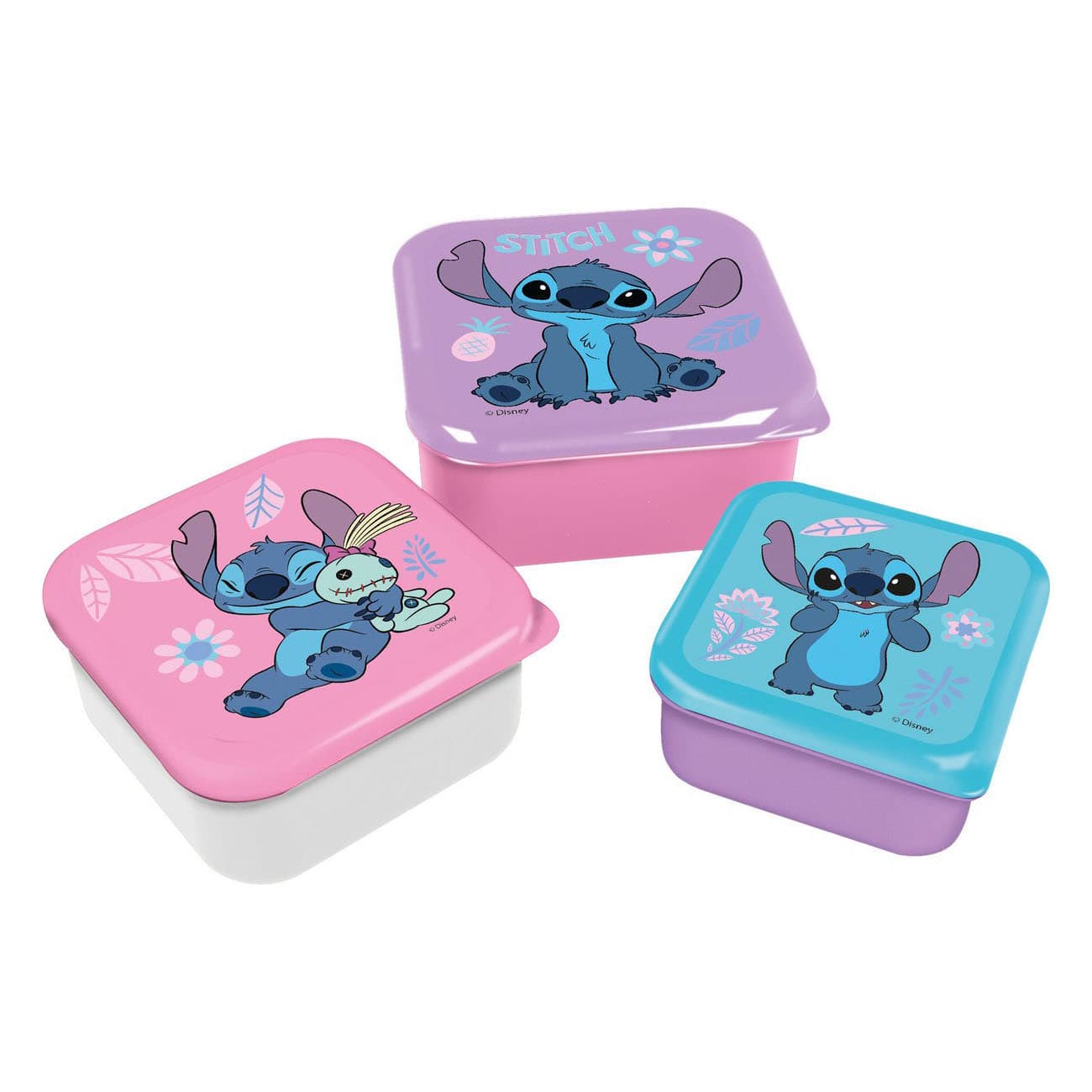 Stitch - Watercolor - Snack Boxes - 3 Pc