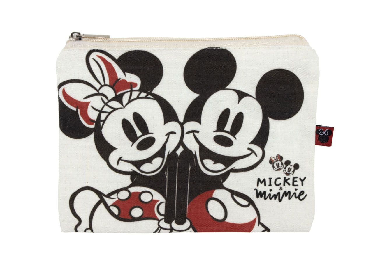 Minnie platte toilettas met rits 22,5 x 16 cm