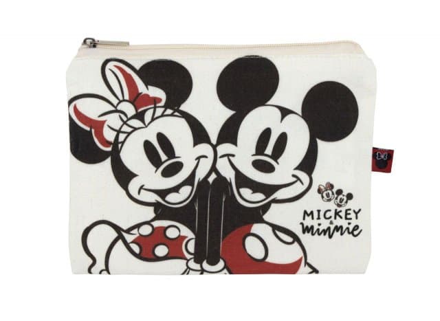 Minnie platte toilettas met rits 22,5 x 16 cm
