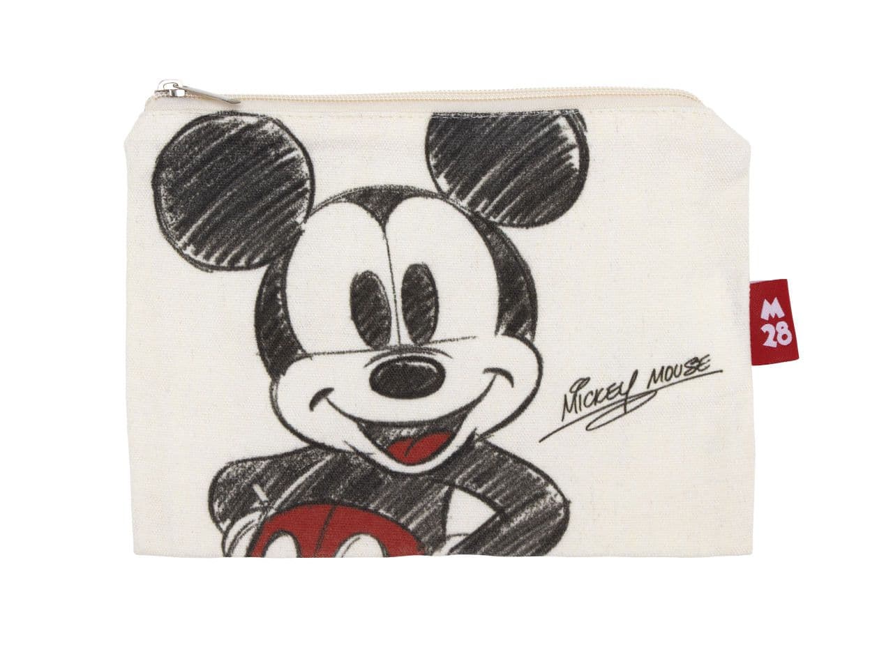 Mickey platte toilettas met rits 22,5 x 16 cm