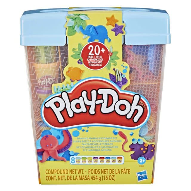 Play-Doh Fantasiedieren Opbergset - 8 Kleipotjes