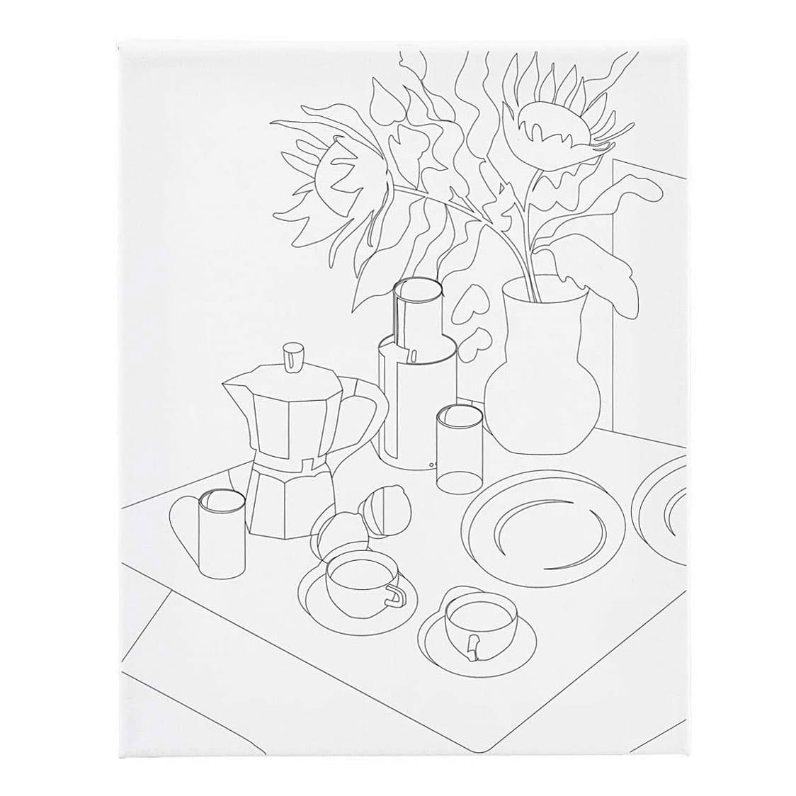 Schildercanvas met Print Onbijttafel - 24x30cm