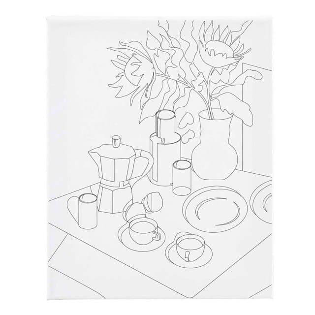 Schildercanvas met Print Onbijttafel - 24x30cm