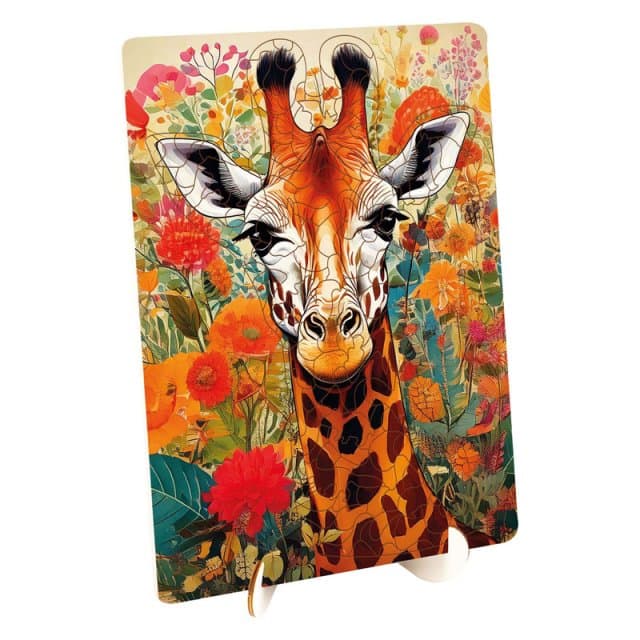 Houten Puzzel Giraf - Unieke Vormen - 130st.