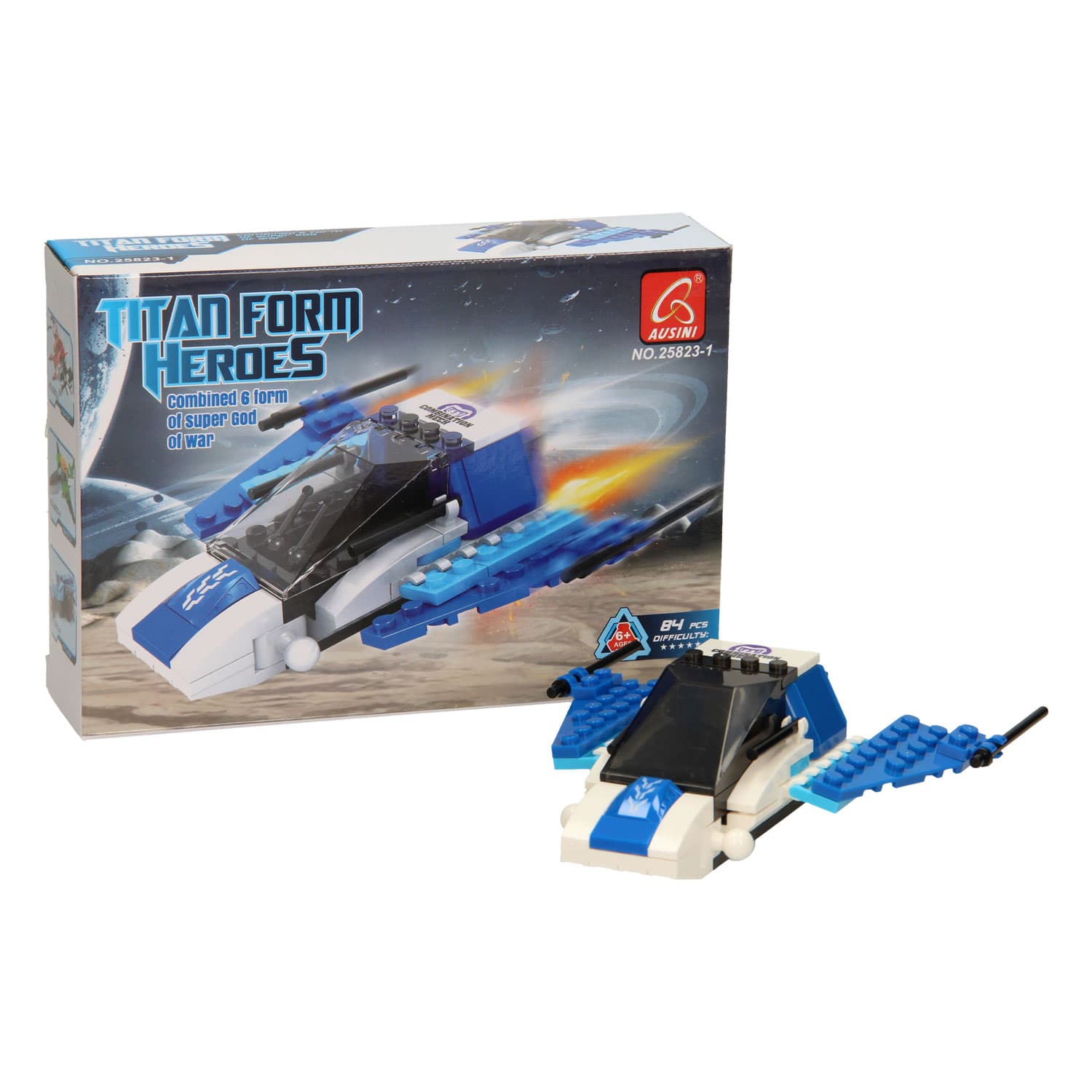 Bouwset Titan Heroes - Space Blauw - 84dlg.