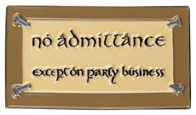 Lord of the Rings Magnet No Admittance (Enamel) 7 cm