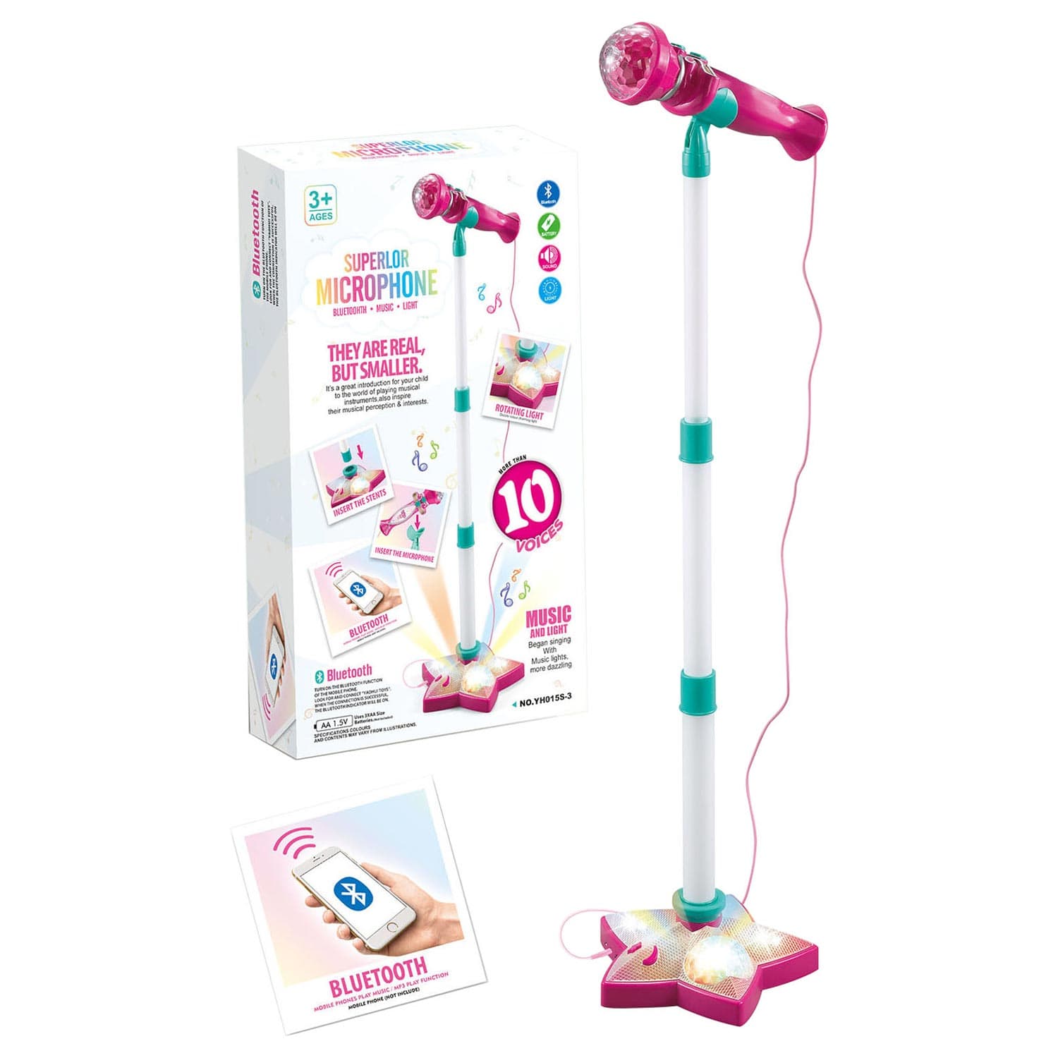 Microfoon met Licht en Geluid met Bluetooth