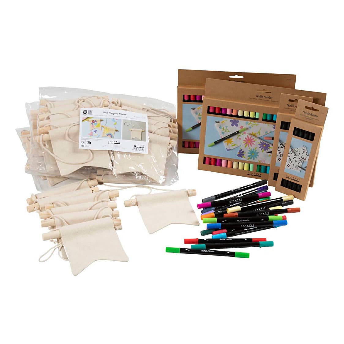 Groepsset Verf je eigen Spandoek 10,5x12cm - 60st.