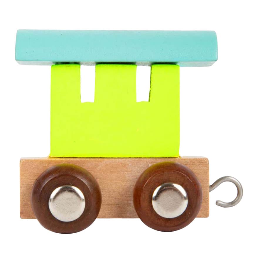 Small Foot - Houten Lettertrein Wagon Gekleurd - 12 stuks