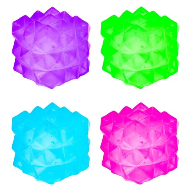 Squishdough Knijpkubus Geometrisch, 6 cm