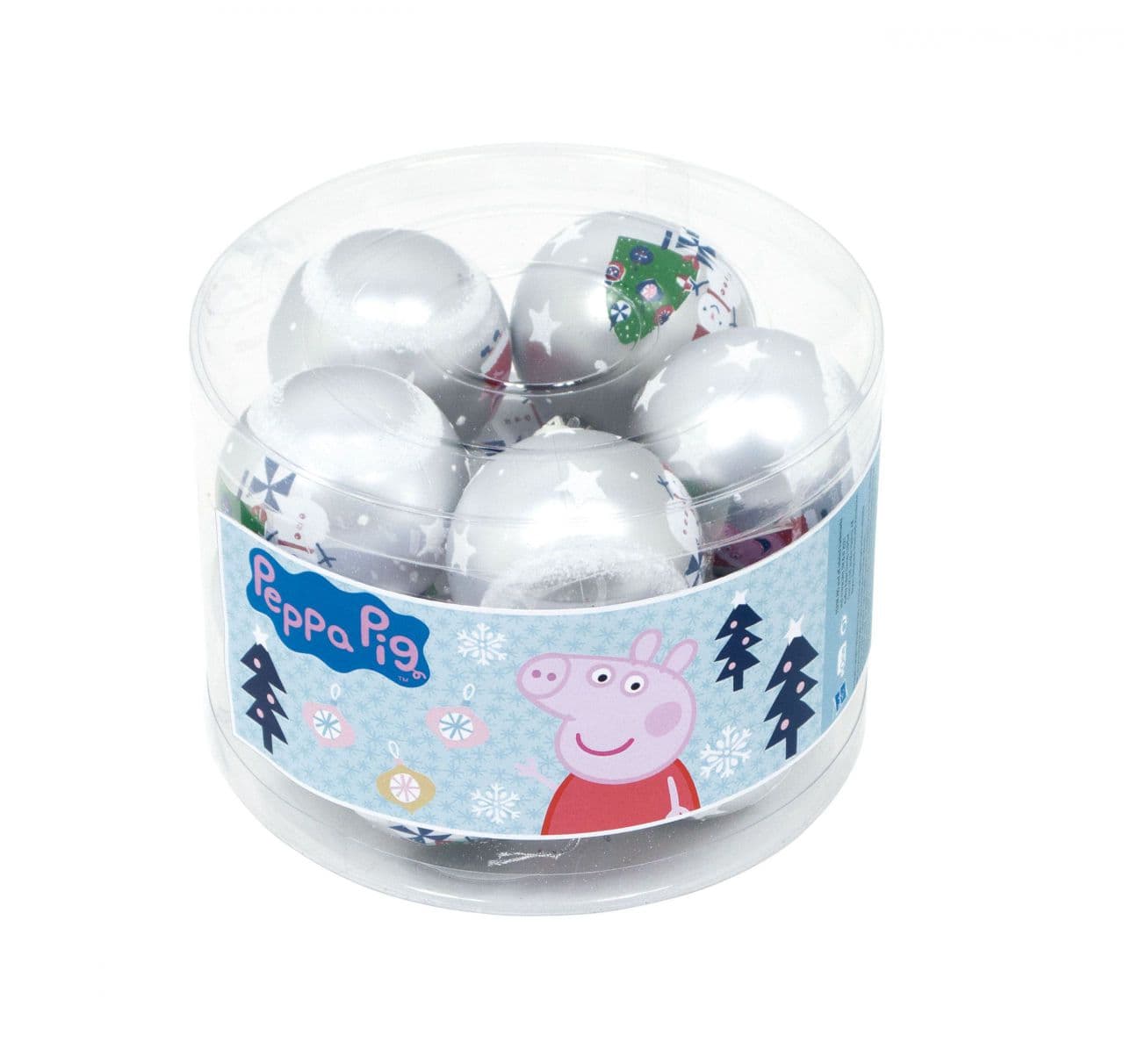 Peppa Pig kerstballen set van 10, 6 cm