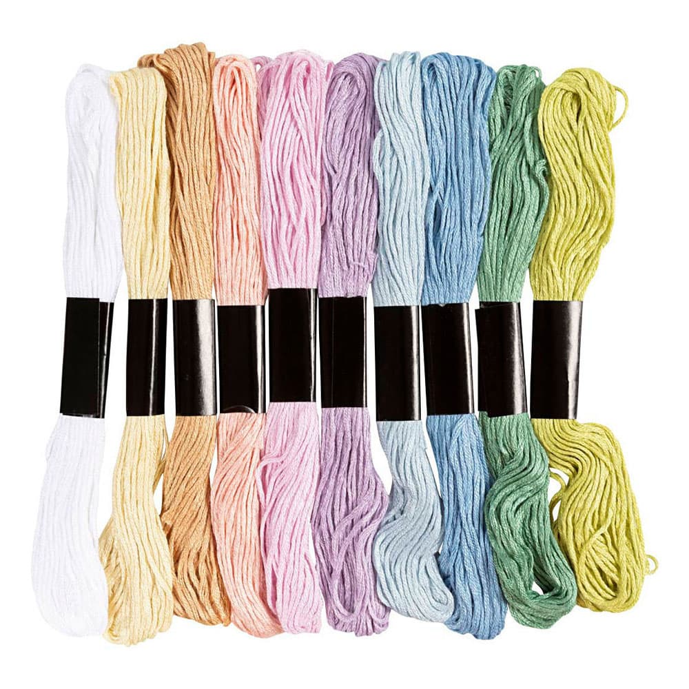 Borduurgaren Pastelkleuren - Dikte 1mm - 10x8m