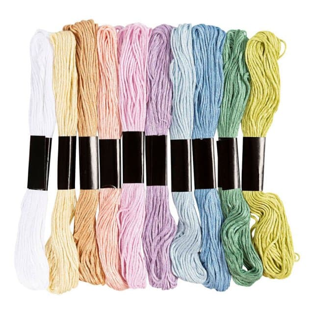 Borduurgaren Pastelkleuren - Dikte 1mm - 10x8m