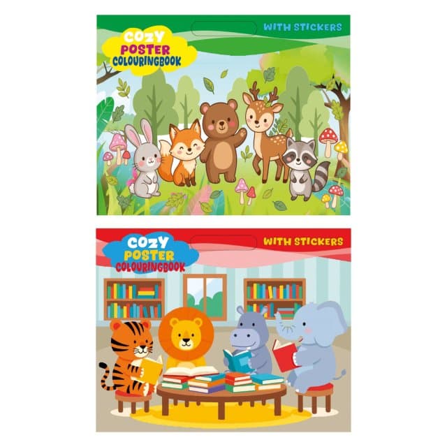 Cozy Kleur- en Stickerboek - 48pag.