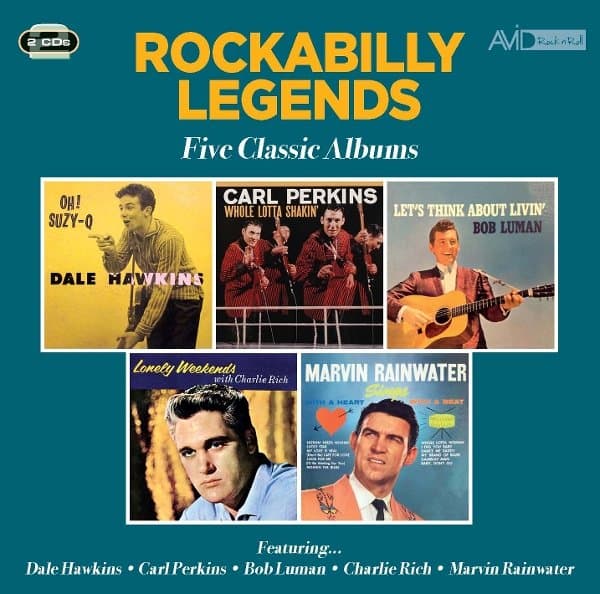 Dale Hawkins, Carl Perkins, Bob Luman, Charlie Rich & Marvin Rainwater - Rockabilly Legends: Five Classic Albums (2 CD)