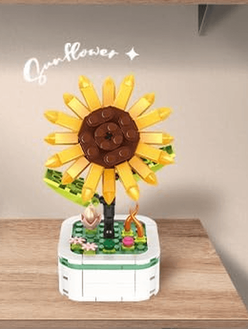 Woma - Bloemenbouwstenen Bloemenpot (19069) - Sunflower