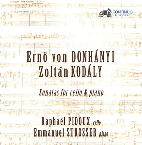 Donhanyi/kodaly - Donhanyi/kodaly: Sonatas For Cello & Piano