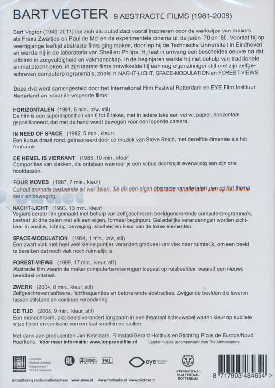 Bart Vegter9 Abstracte Films (19812008) (DVD)