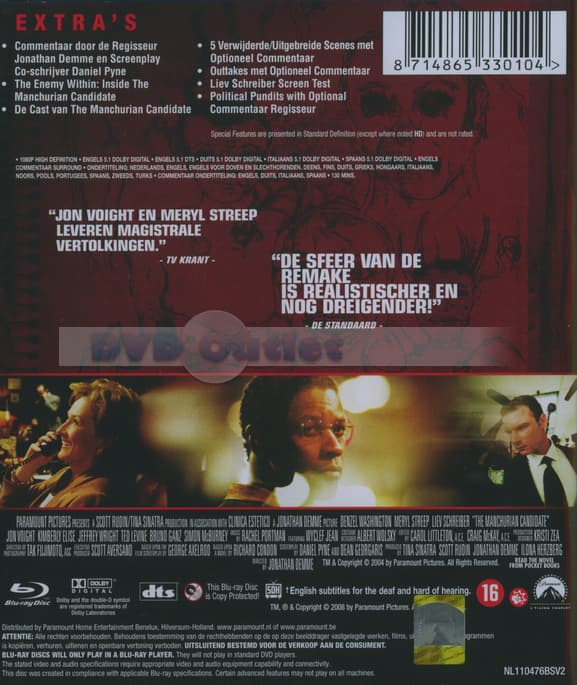 Manchurian candidate (Blu-ray)