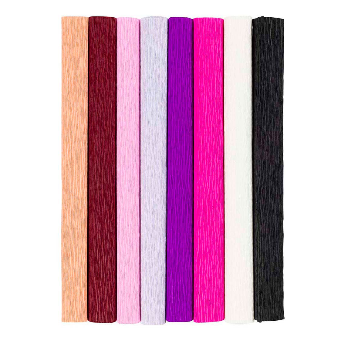 Crepepapier Paars en Roze Harmonie - 8st.