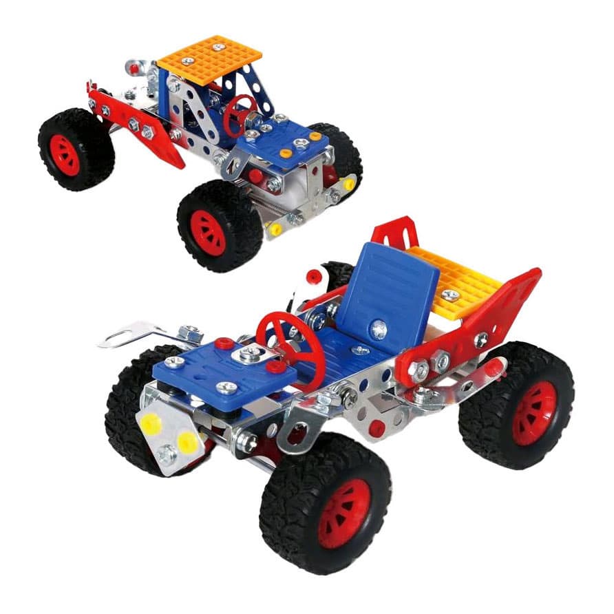 Metalen Constructieset Voertuigen 2in1 Pull Back, 144dlg.