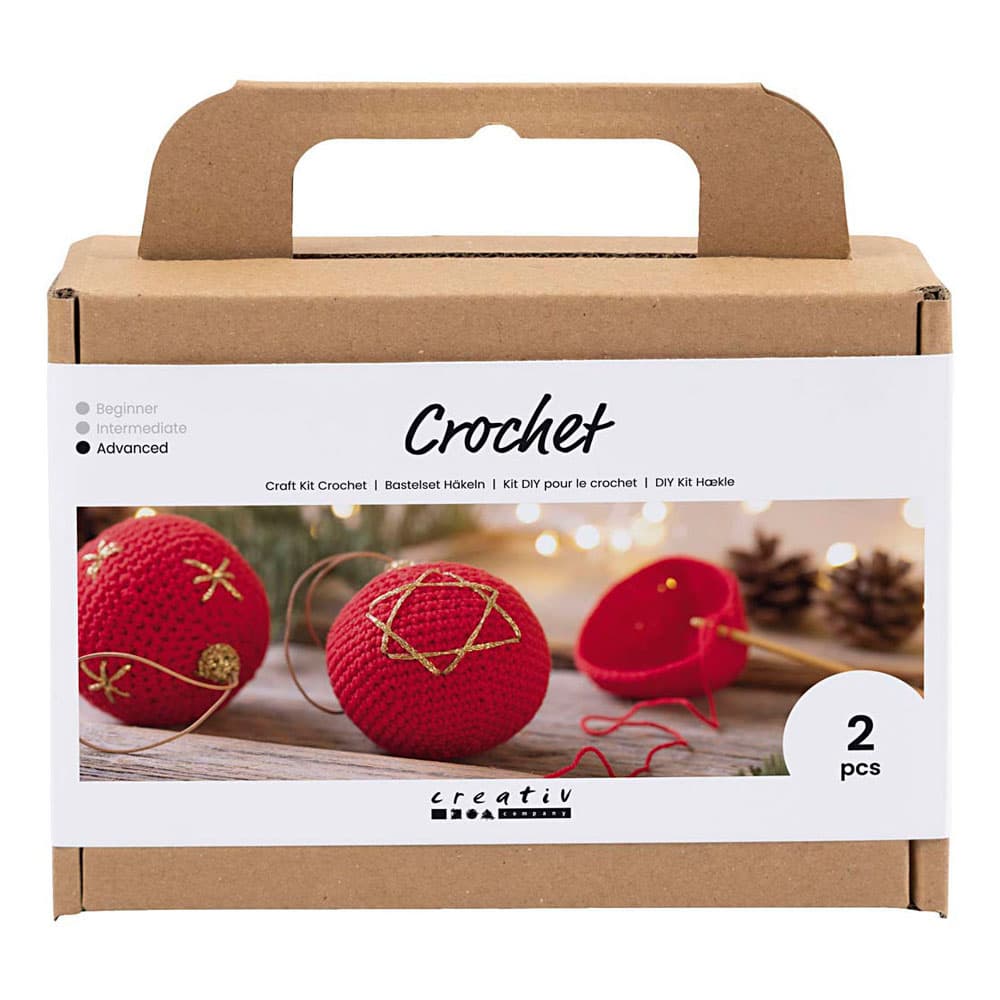 Hobbyset Haken Kerstbellen - Rood