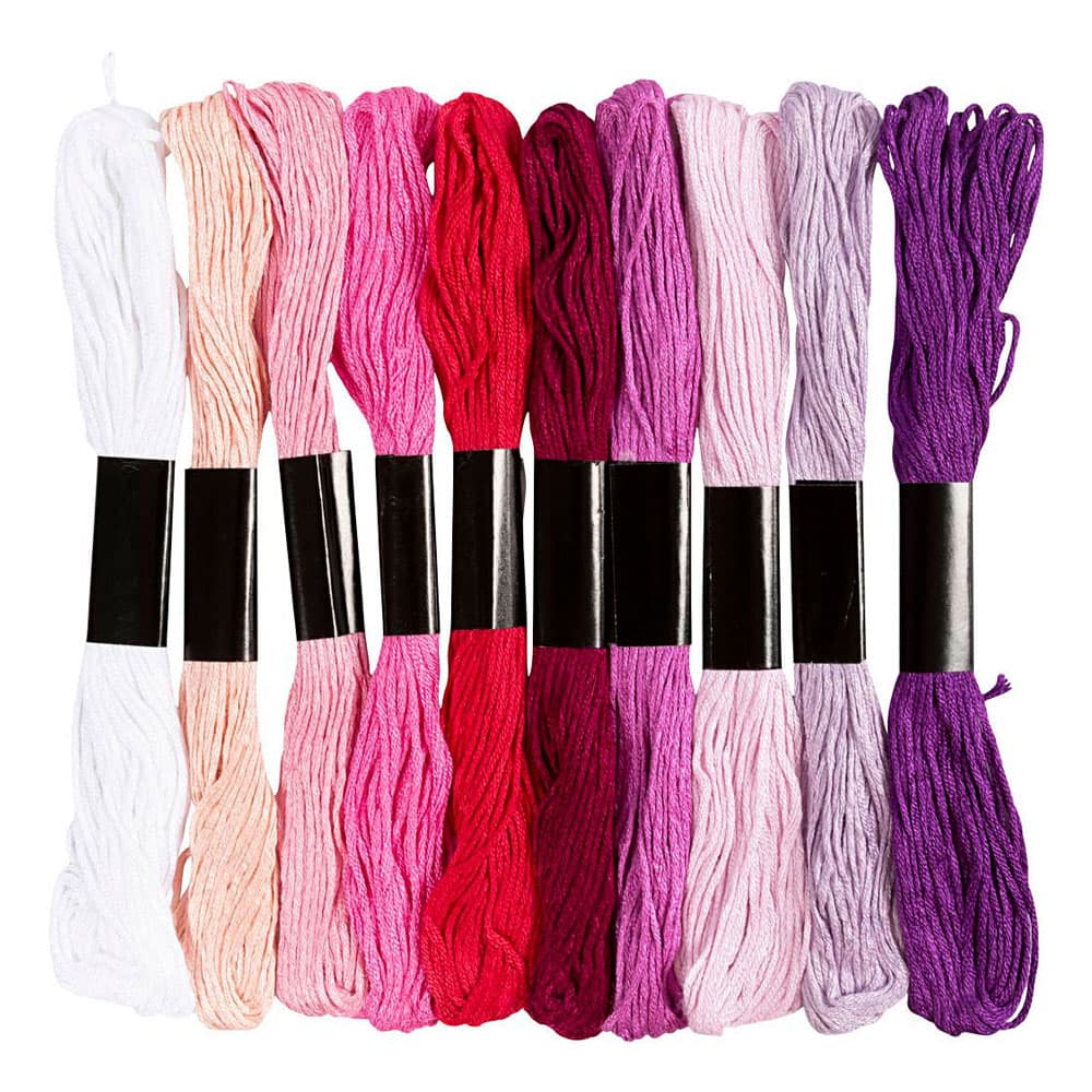 Borduurgaren Paars/Roze - Dikte 1mm - 10x8m