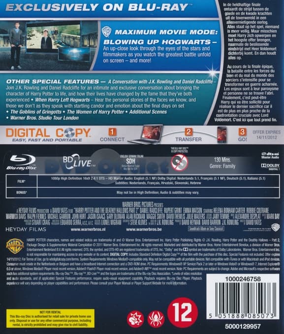 Harry Potter 7 - And The deathly hallows part 2 (Blu-ray)