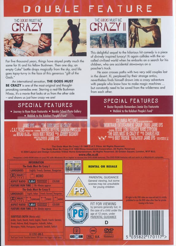 Gods Must Be Crazy, The - 1 & 2 (Import)